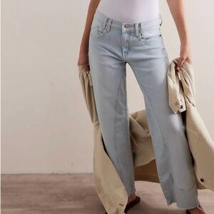 Free People Light Blue Flare Jeans